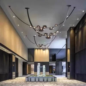 Sculptural Smoked Glass Chandelier BP2022 4