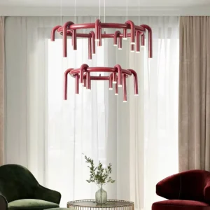 Modern Red Ring LED Chandelier BP2023 1