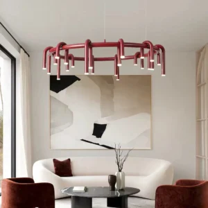 Modern Red Ring LED Chandelier BP2023 2