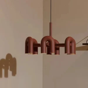 Sculptural Curved Tube Pendant Chandelier BP2031 6