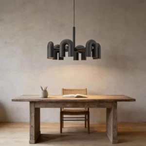 Sculptural Curved Tube Pendant Chandelier BP2031 7