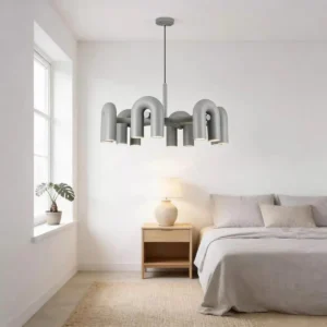 Sculptural Curved Tube Pendant Chandelier BP2031 8