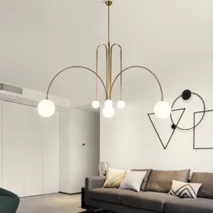 Sculptural Arc Globe Pendant Chandelier BP2032 2