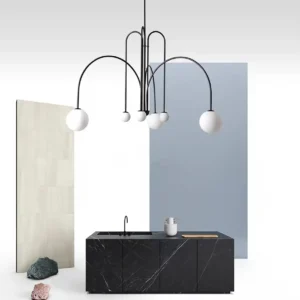 Sculptural Arc Globe Pendant Chandelier BP2032 3