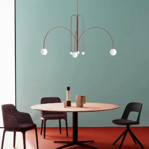 Sculptural Arc Globe Pendant Chandelier BP2032 4