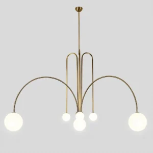 Sculptural Arc Globe Pendant Chandelier BP2032 5
