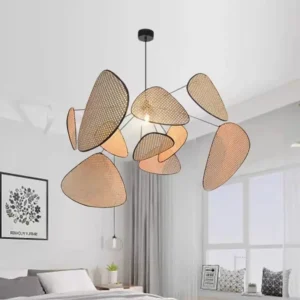 Organic Rattan Leaf Pendant Chandelier BP2034 4