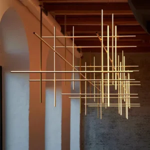 Geometric Linear LED Pendant Chandelier BP2035 1