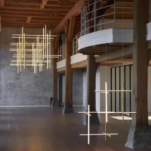 Geometric Linear LED Pendant Chandelier BP2035 4