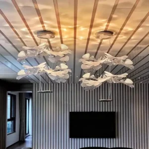 Sculptural Acrylic Leaf Chandelier BP2039 1