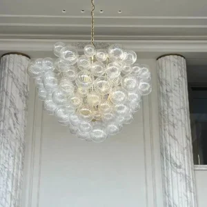 Modern Clear Glass Bubble Chandelier BP 2042 1