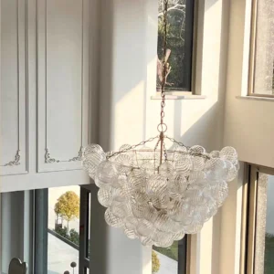 Modern Clear Glass Bubble Chandelier BP 2042 3