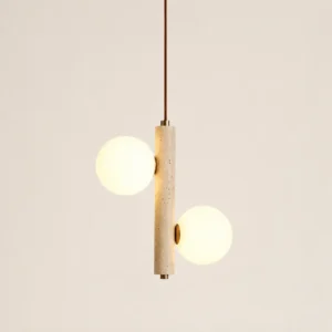 Modern Travertine Globe Pendant Light P3003