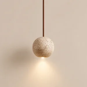 Natural Travertine Ball Pendant Light P3031