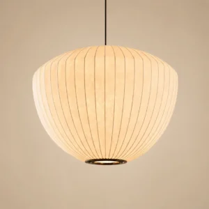 Modern Natural Silk Bell Pendant Light P5020