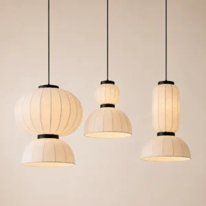 Modern Natural Silk Cluster Pendant Light P5021