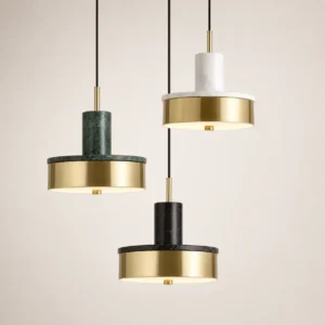 Minimalist Brass Finish Cylinder Pendant Light PB011