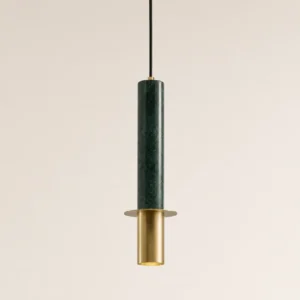 Modern Brass Metal & Marble Tube Pendant Light PB018