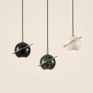 Contemporary Marble Orb Pendant Light PB020