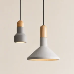 Minimalist Concrete&wood Pendant Light PC012
