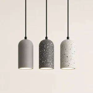 Modern Terrazzo/Concrete Cylinder Pendant Light PC013