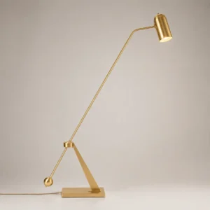 Modern Brass Counterbalance Balance Floor Lamp Adjustable Arm Cylinder Shade FL-A019