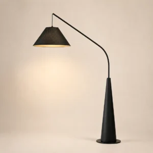 Minimalist Cantilever Floor Lamp with Black Conical Base FL-A050