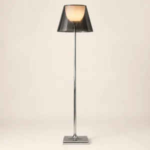 Minimalist Polished Chrome & Acrylic Shade Floor Lamp FL-A055