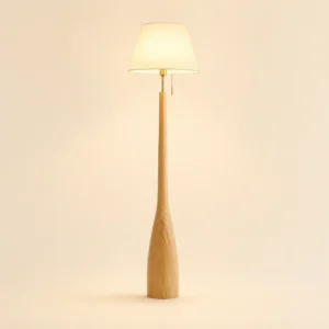 Wabi-Sabi Curved Wooden Standing Floor Lamp FL-B006
