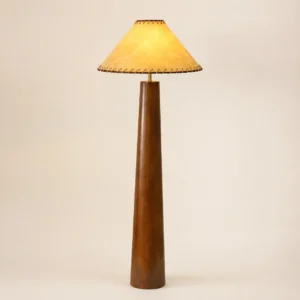 Mid Century Tall Solid Wood Standing Floor Lamp FL-B016