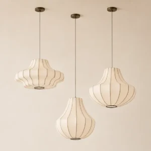 Modern Silk Lantern Pendant Light P5002