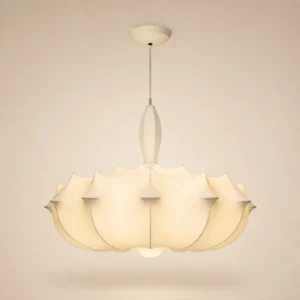 Modern Natural Silk Lotus Pendant Light P5009