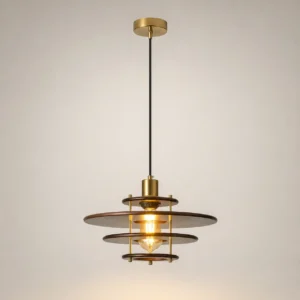 Modern Layered Smoked Glass Pendant Light PD004