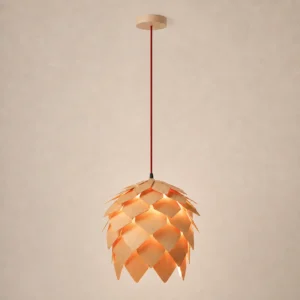 Scandinavian Pinecone Wooden Pendant Light PD006