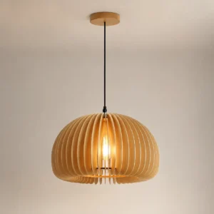 Scandinavian Wooden Slatted Pendant Light PD007