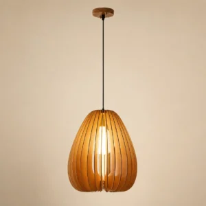 Scandinavian Teardrop Wooden Pendant Light PD009