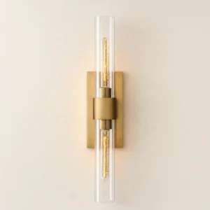 Brass Glass Tube Wall Sconce WA1016