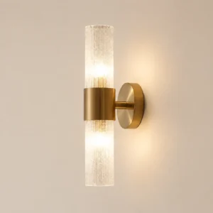 Modern Brass Metal & Glass Wall Lamp WA1020