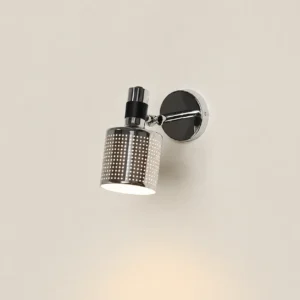 Adjustable Perforated Metal Cylinder Wall Sconce for Hotel Guest Room Apartment WA1021