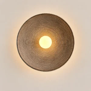 Minimalist Textured Ripple Disc Resin Disc Wall Sconce WA1022
