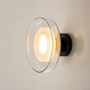 Minimalist Ring Glass Wall Lamp Bedroom Decor WA1026