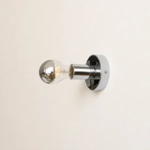 Modern Polished Chrome Round Base Wall Sconce WA1034