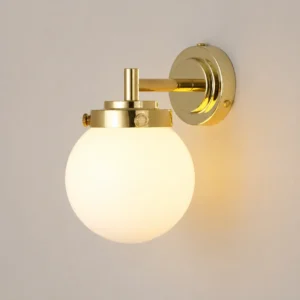 Modern Chrome metal& Opal Globe Glass Decor Wall Sconce WA1046