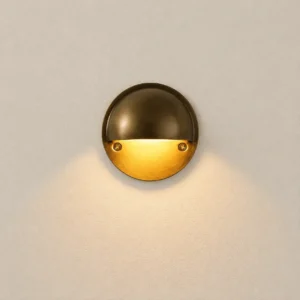 Minimalist Brass Metal Round Indoor Wall Lamp WA1068