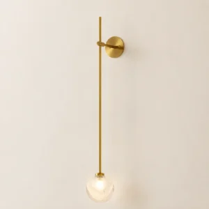 Modern Long Stem Metal & Bubble Glass Wall Lamp WA1075