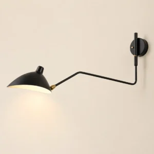 Modern Black Adjustable Swing Arm Metal Wall Mount Light WA1093